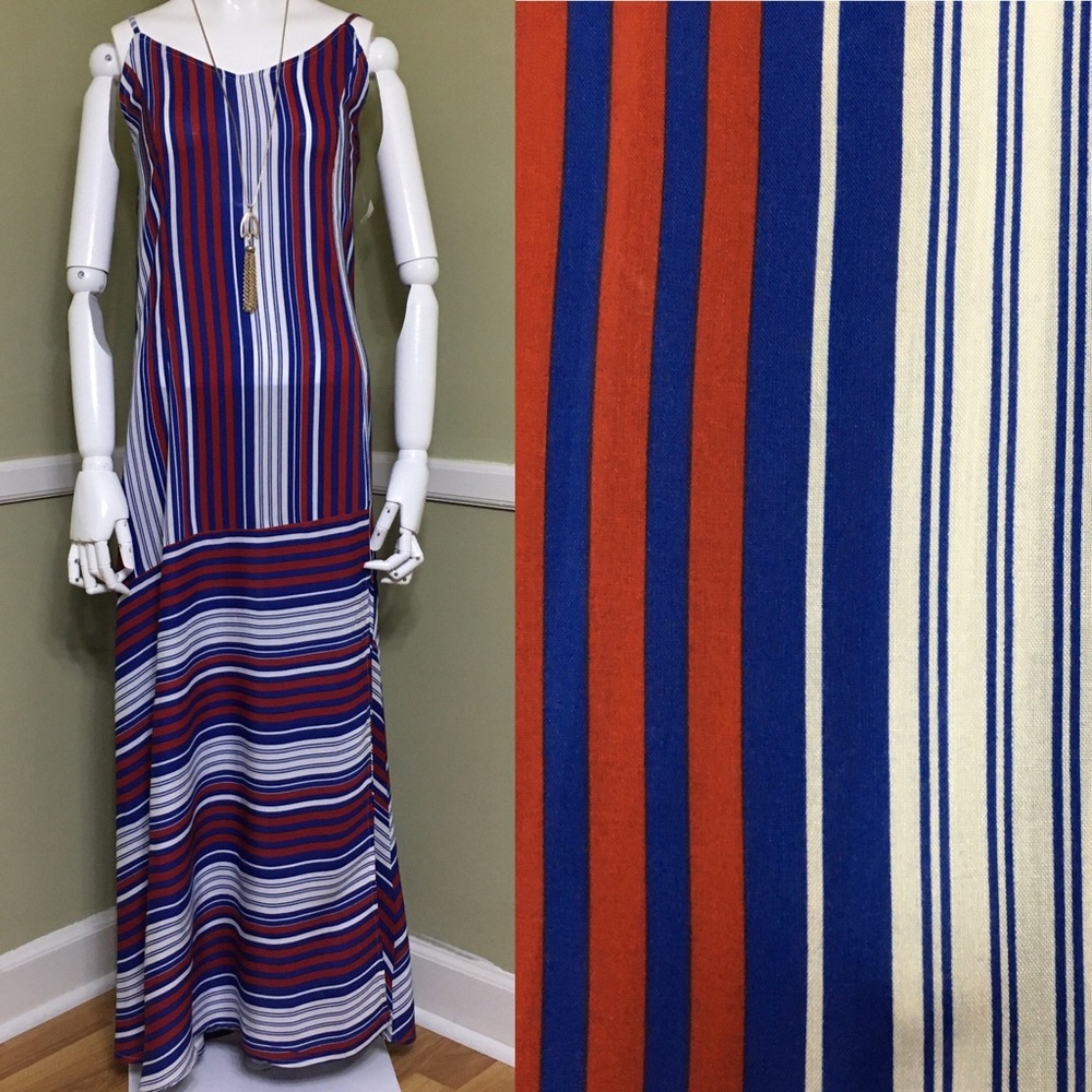 True Destiny Maxi Dress, Patriotic, Red White Blue